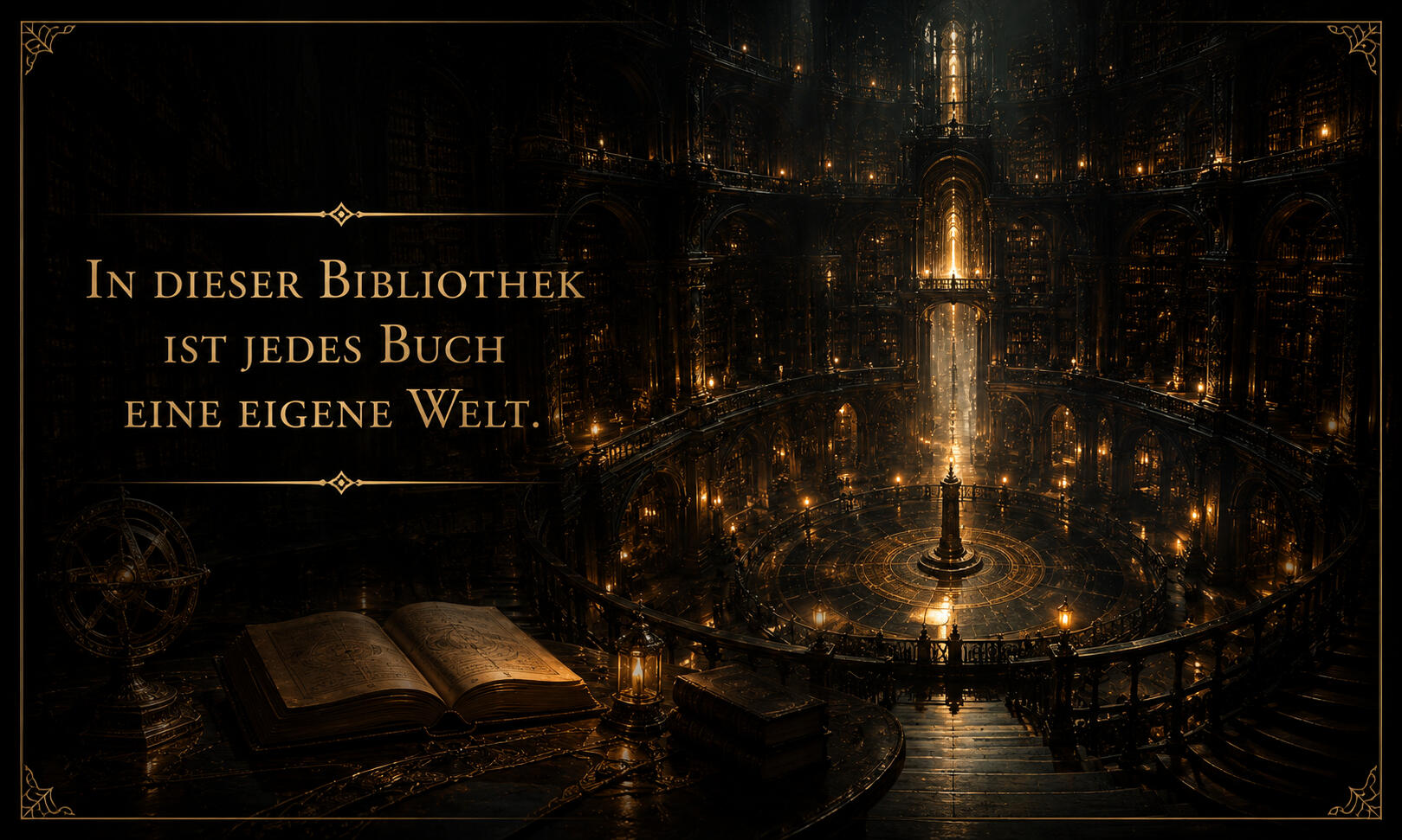 3D-Buchcover von Bibliothek der Welten – Der Riss, Fantasy-Roman von Per Varek Bibliothek der Welten – Der Riss, Fantasy-Roman von Per Varek. 3D-Darstellung des Buchcovers mit einem leuchtenden Riss zwischen den Welten.